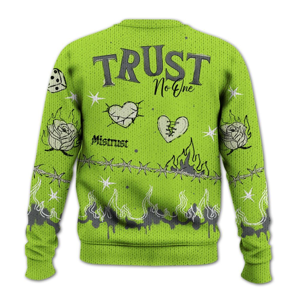 Knitted Sweater To Match Air Max 95 Neon - Trust No One Snake-Bite Doodle Crayon