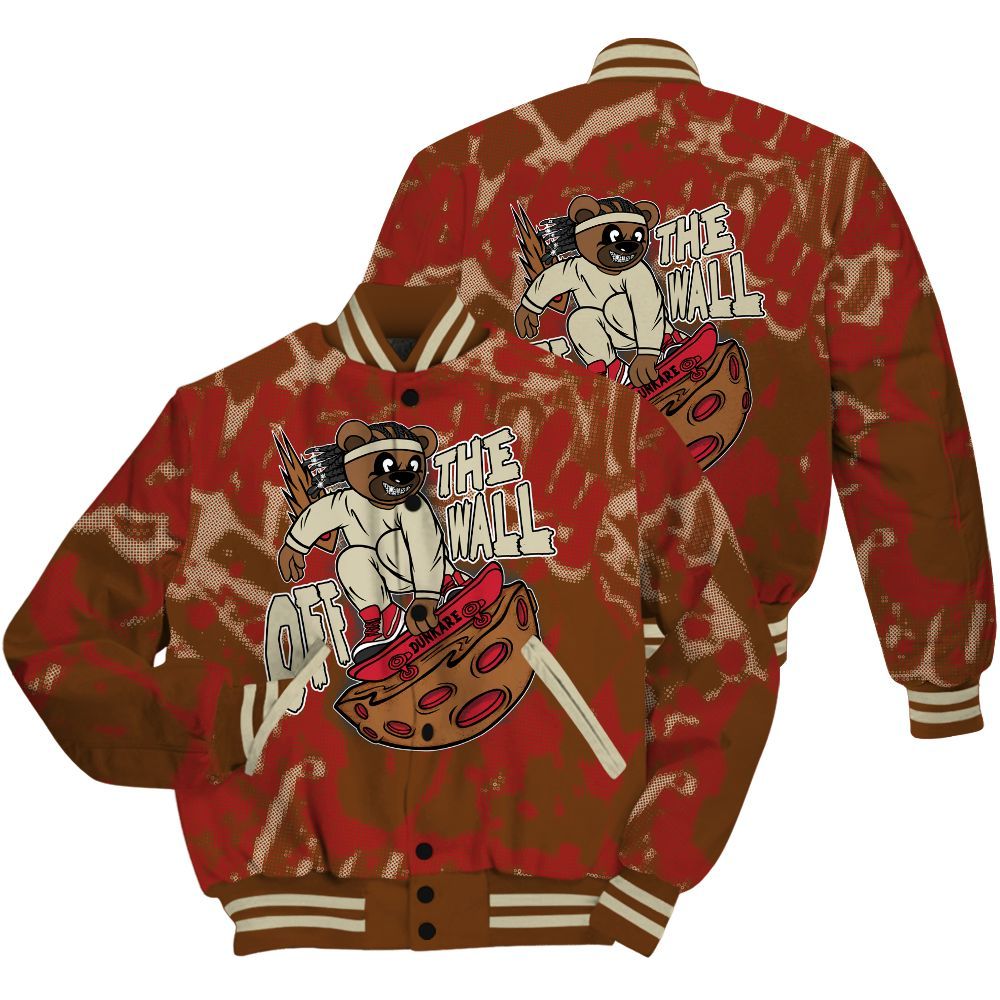 Varsity Jacket To Match Archaeo Brown 5s Shirt - Quirky Bear Street All Over Print