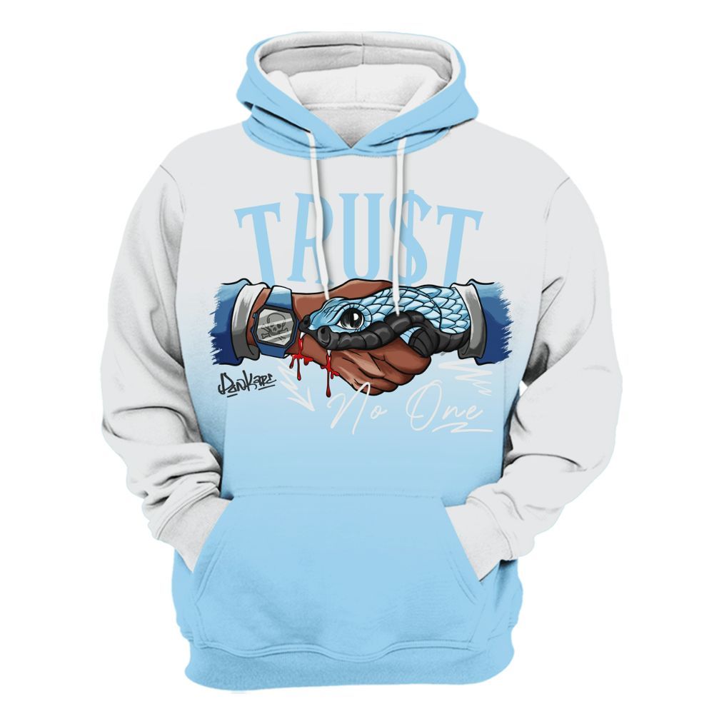 Hoodie To Match Legend Blue 11s - Snake Trust No One Drip All Over Print