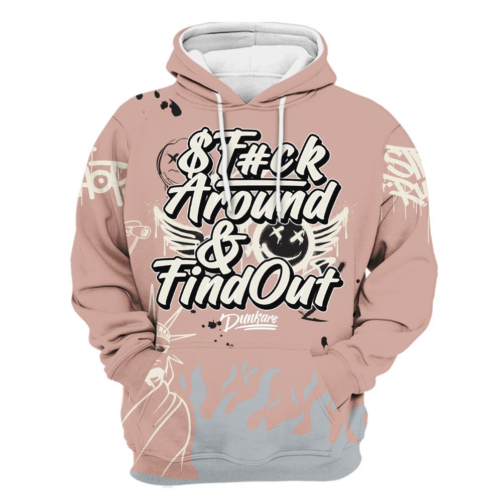 Hoodie To Match Air Force Low 1 Arctic Orange - Graphic Fck Around Find Out All Over Print
