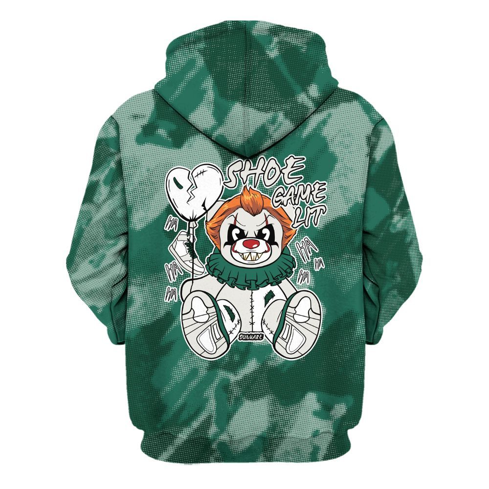 Hoodie To Match Oxidized Green 4s - Shoe Game Bear Abstract Halftone All Over Print