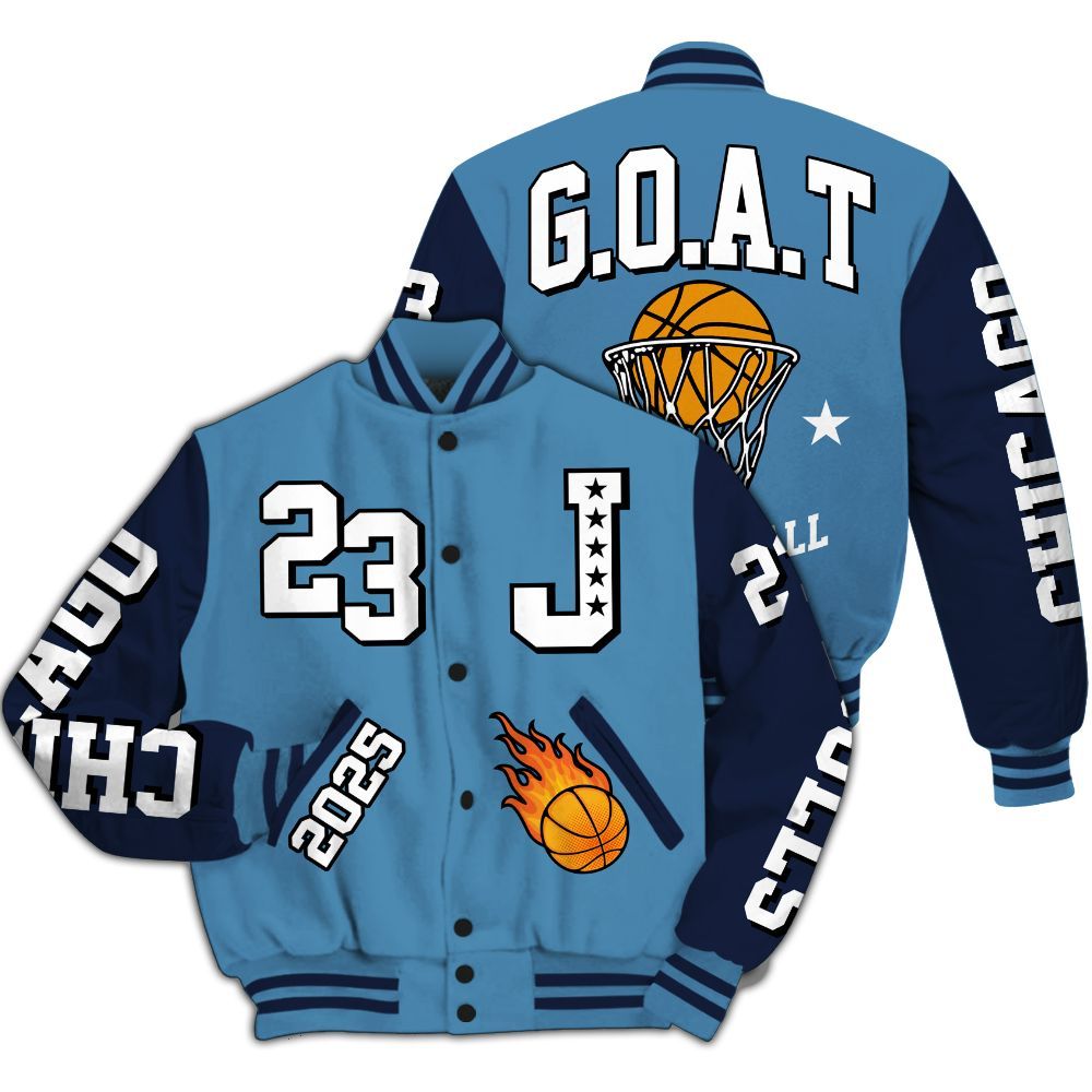 Varsity Jacket To Match Air Force 1 Stash - Chicago 23 Basketball All Over Print