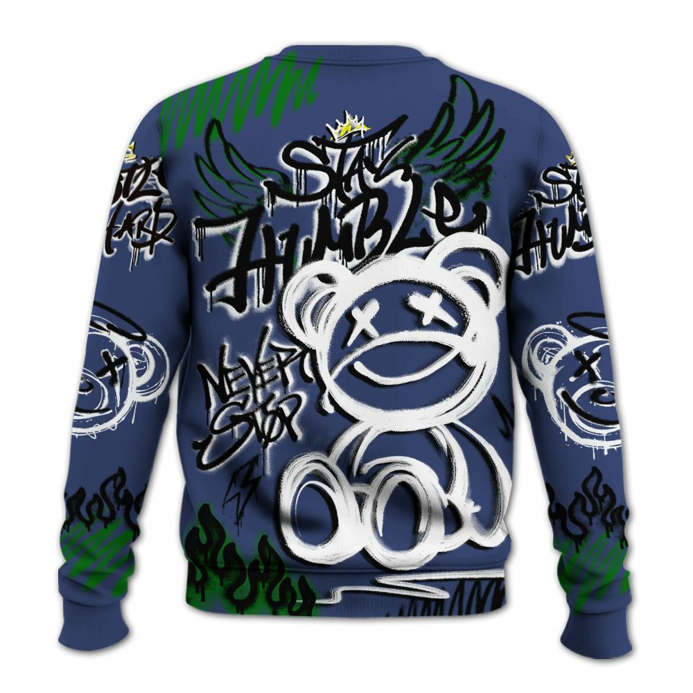 Sweatshirt To Match Midnight Navy 13s - Humble Drip Streetwear Graffity All Over Print