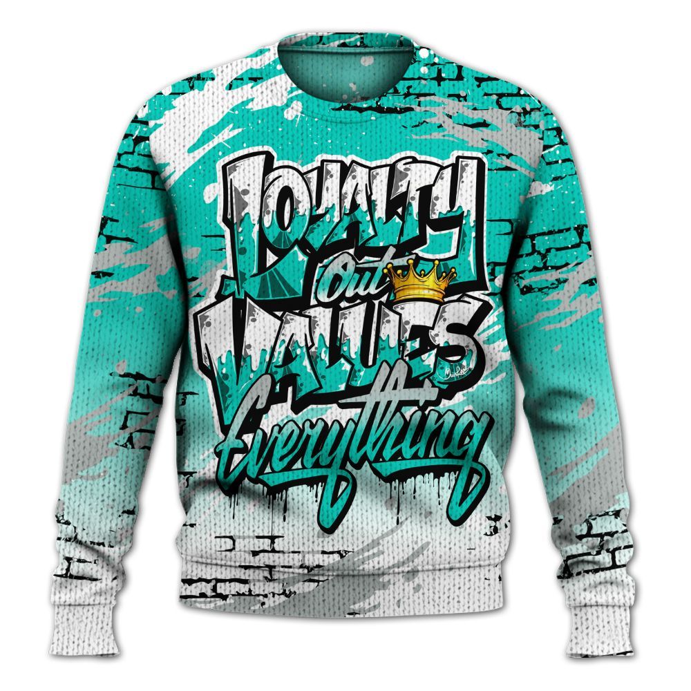 Knitted Sweater To Match Air Max 95 Dark Tiffany - Values Of Loyalty Drip