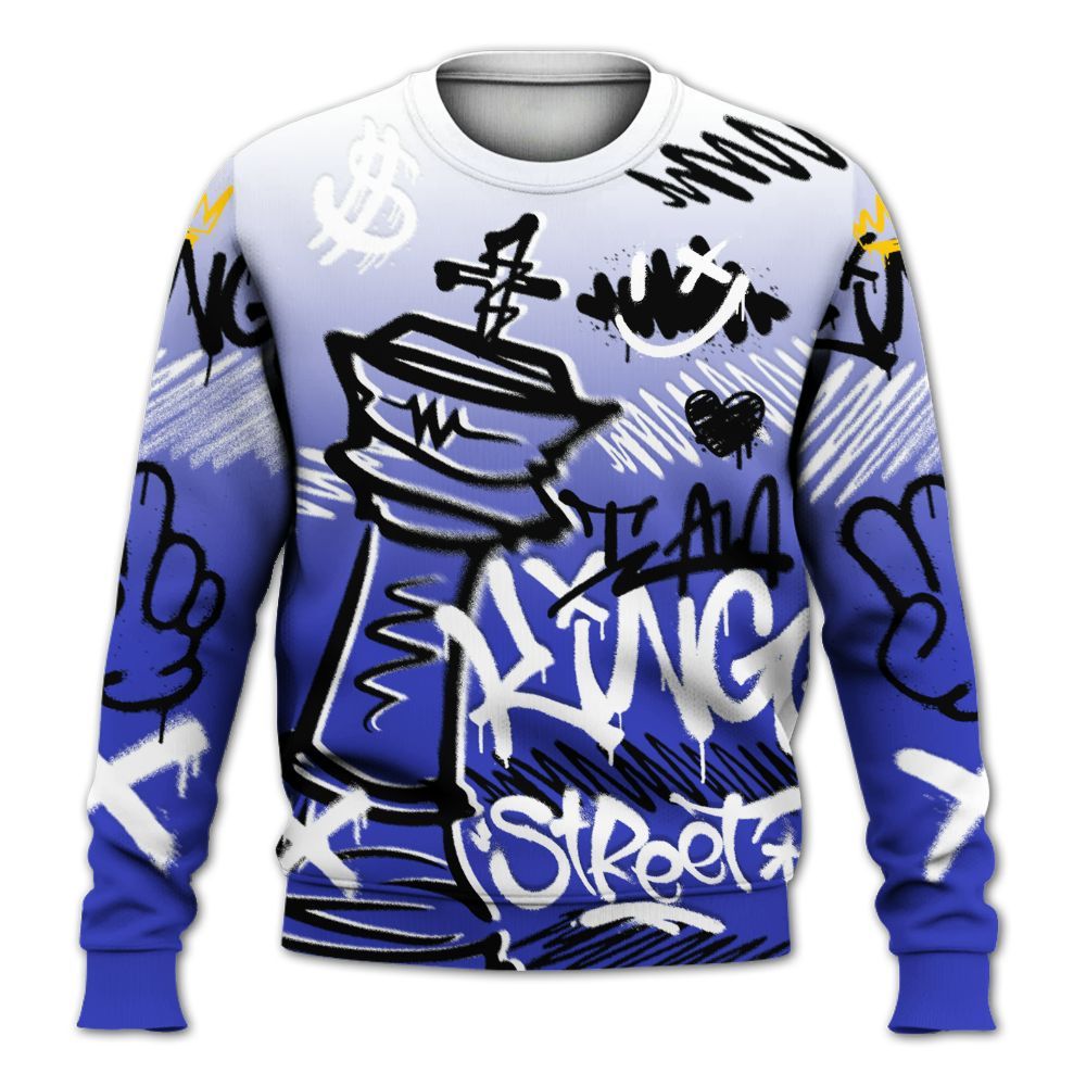 Sweatshirt To Match Retro Black Concord 12s - Street King Chess Streetwear All Over Print