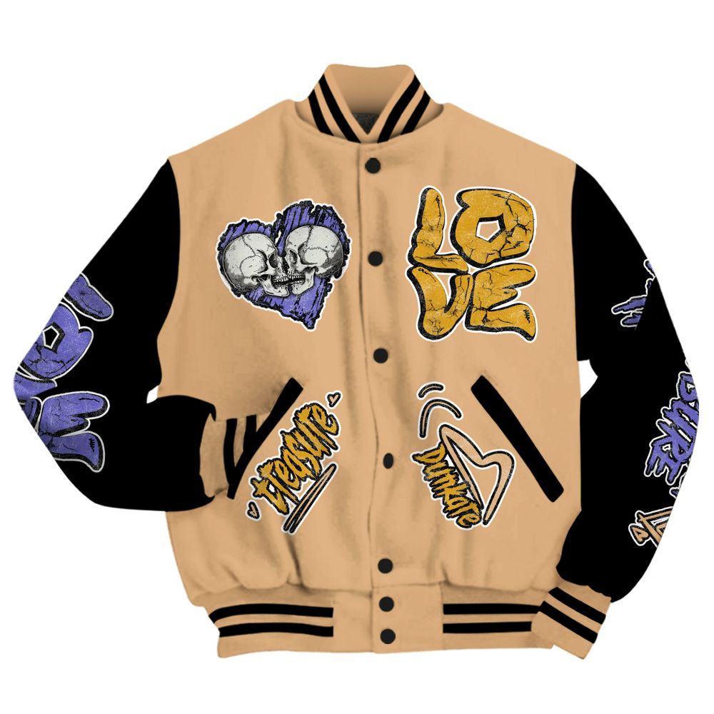 Varsity Jacket To Match SE Afrobeats 7s - Skull Bear All Over Print