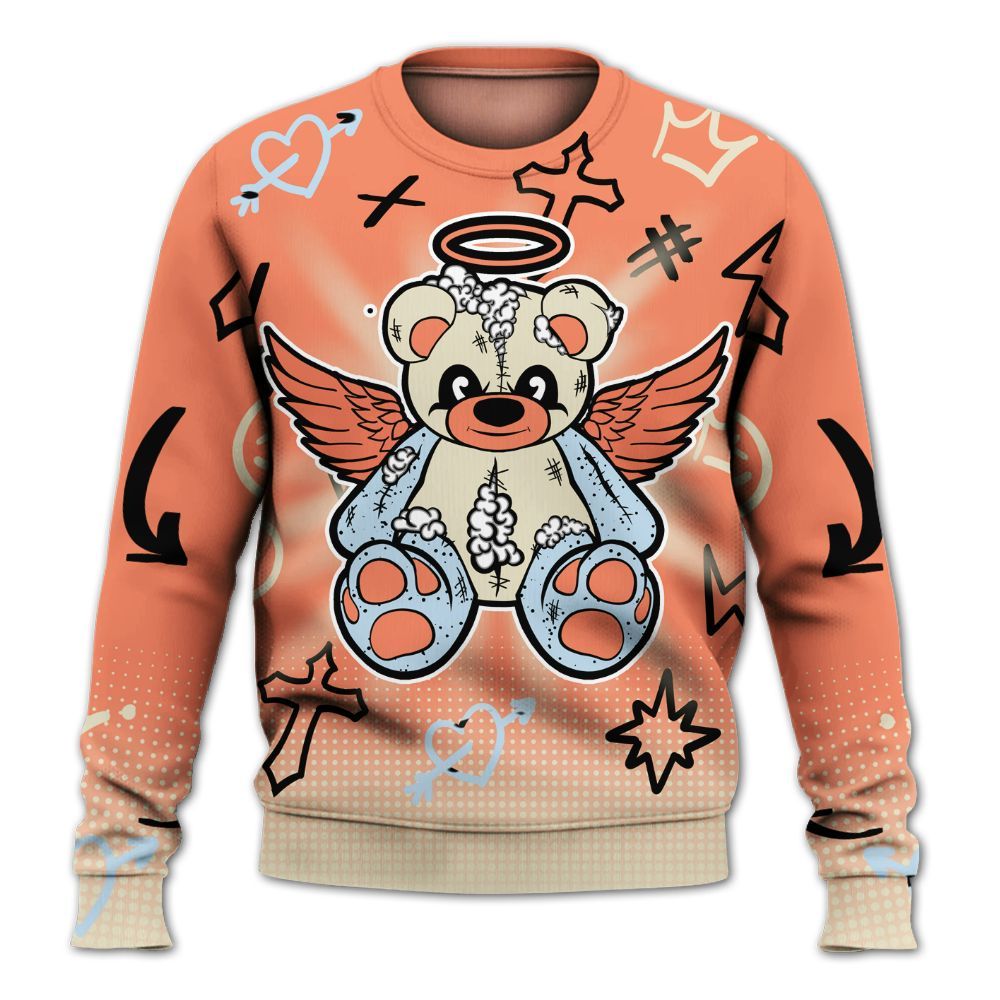 Sweatshirt To Match DJ Khaled Crimson Bliss 5s - God Guide Me Bear Graphics All Over Print
