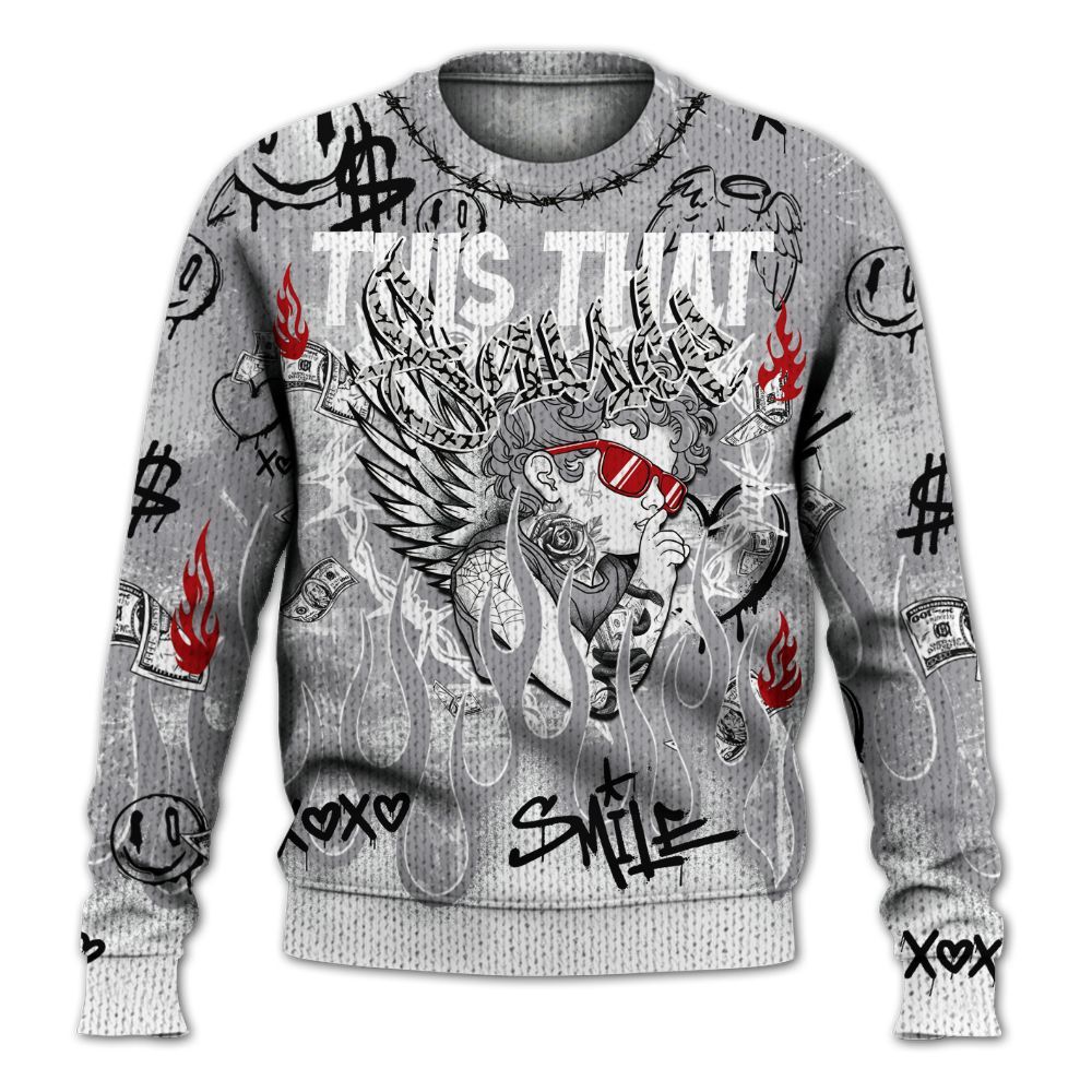 Knitted Sweater To Match Cement Grey 3s - This That Sauce Angel