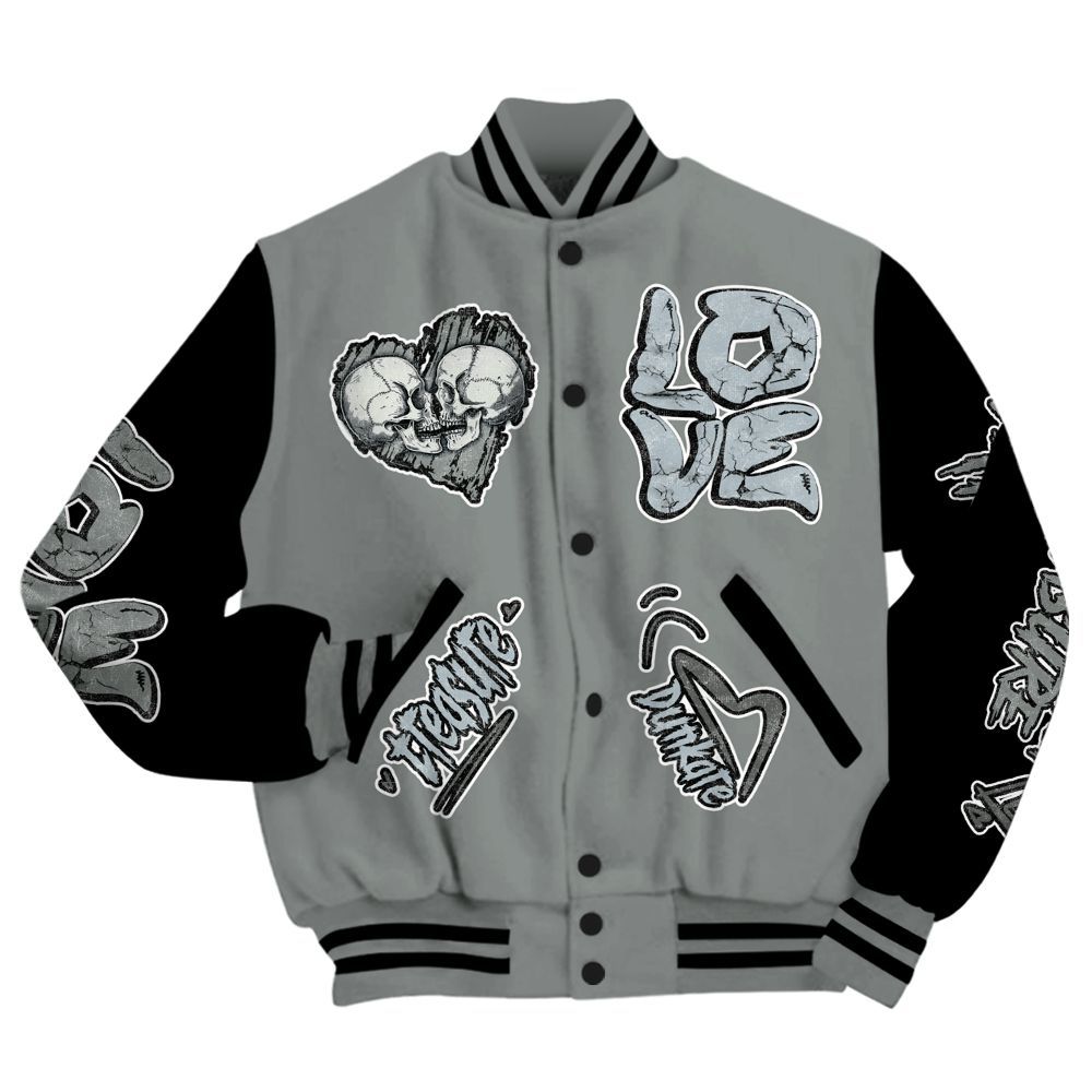Varsity Jacket To Match Retro Georgetown 6s - Skull Love All Over Print