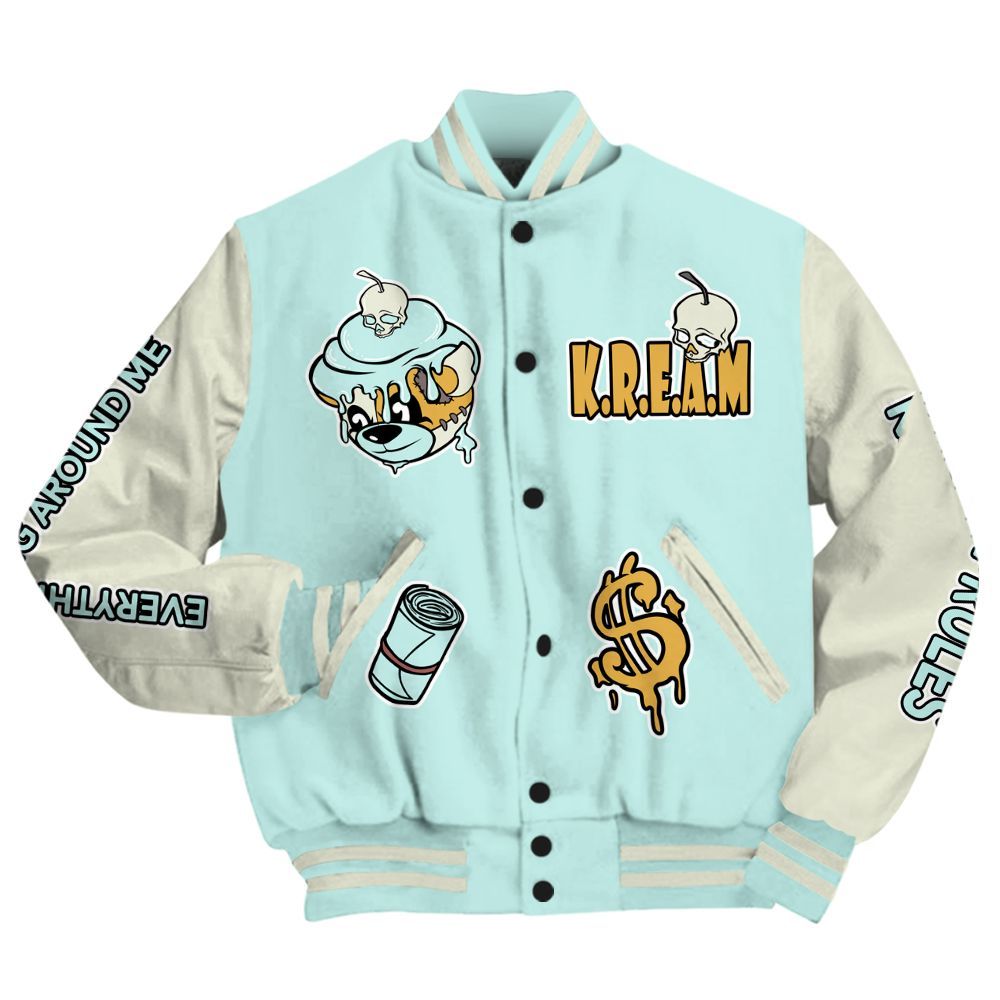 Varsity Jacket To Match Pure Platinum 4s - Loot Bear All Over Print