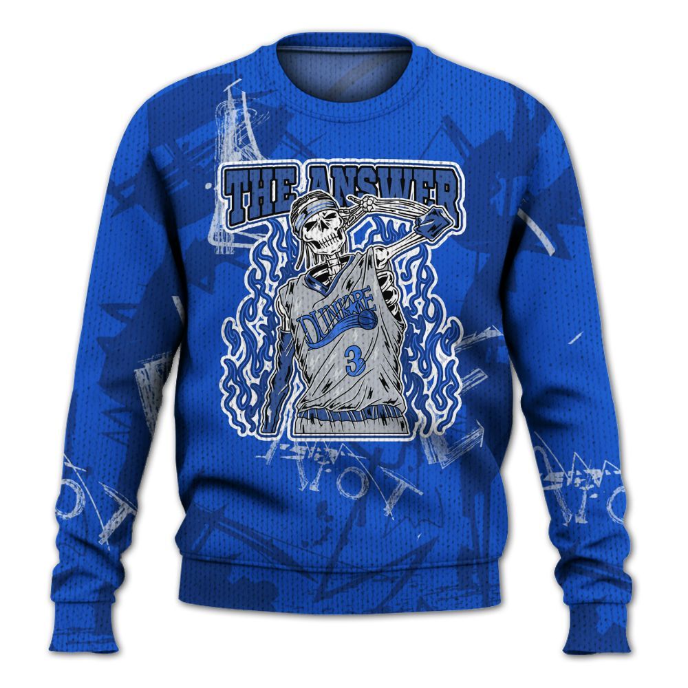 Knitted Sweater To Match Air Foamposite One Royal - Allen Answer Skeleton Messyz