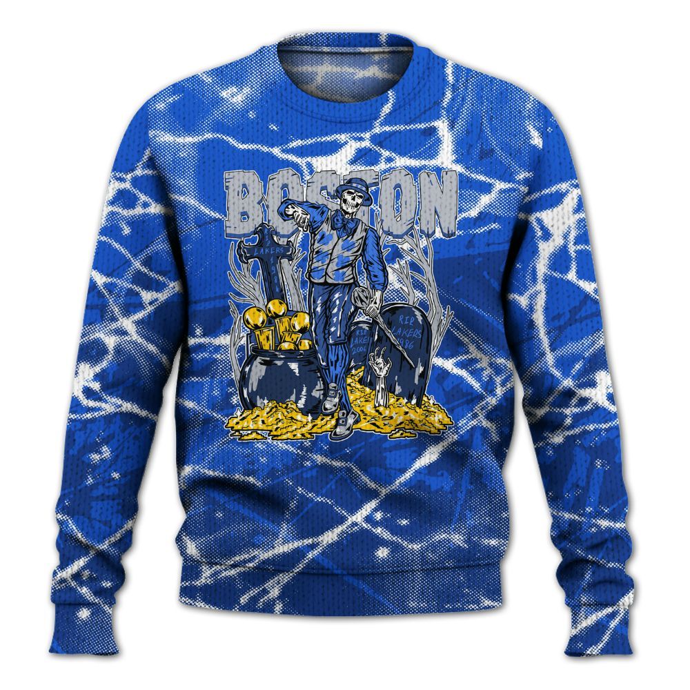 Knitted Sweater To Match Air Foamposite One Royal - Goldrush Skeleton Profound