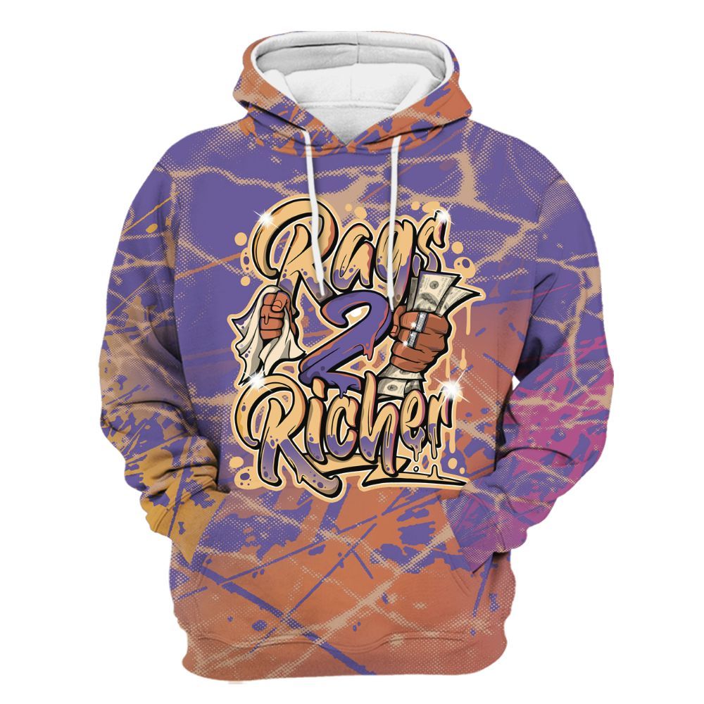Hoodie To Match Book Sunset 1s - Rag 2 Rich Graphic All Over Print