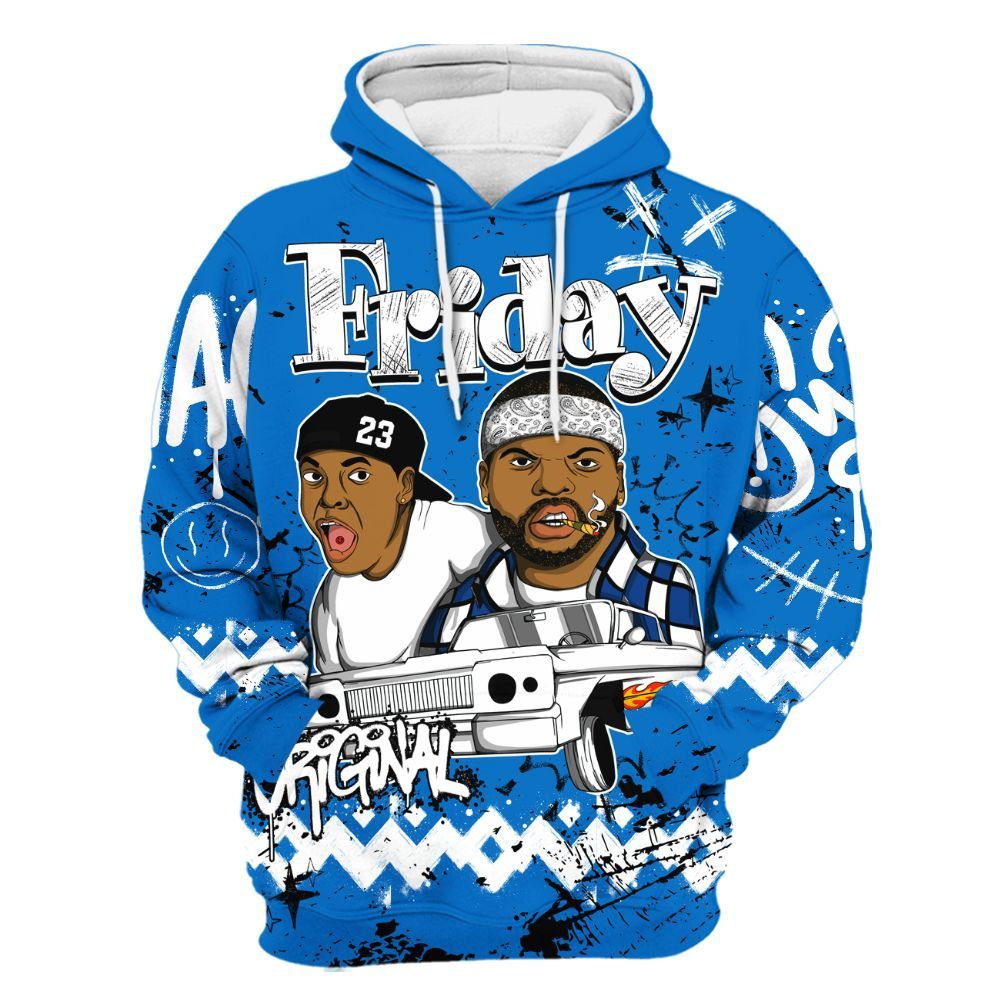 Hoodie To Match Blueberry 12s - Friday Sneaker Crayon All Over Print