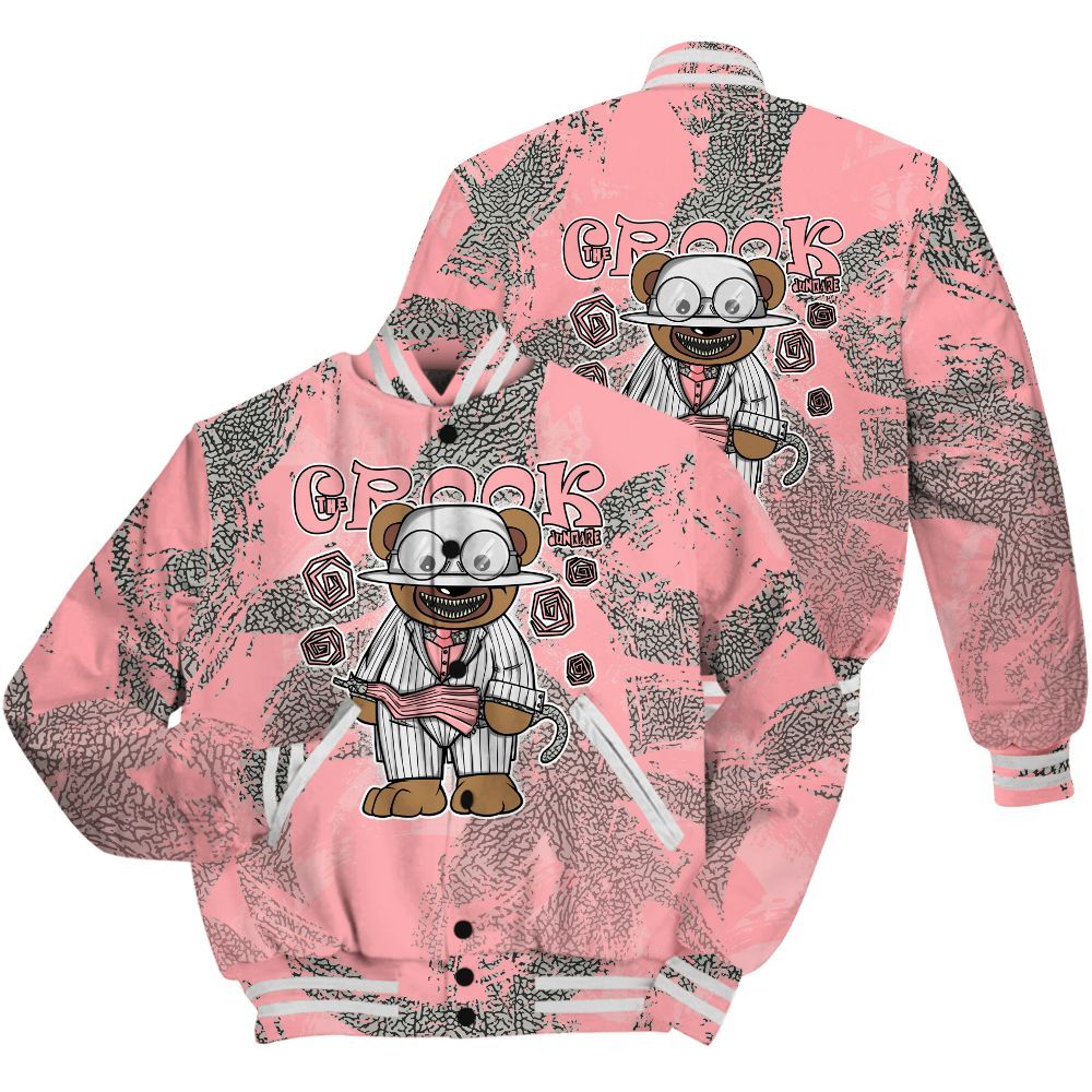Varsity Jacket To Match Retro Wings 3s Shirt - Swindler Bear Circle Slpash All Over Print