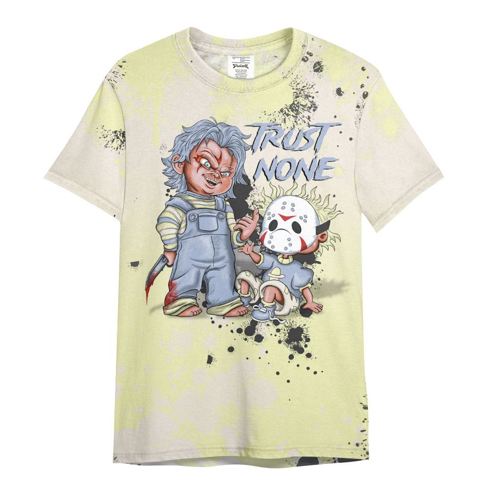 Shirt To Match Luminous Green 5s - Trust No One Scary All Over Print