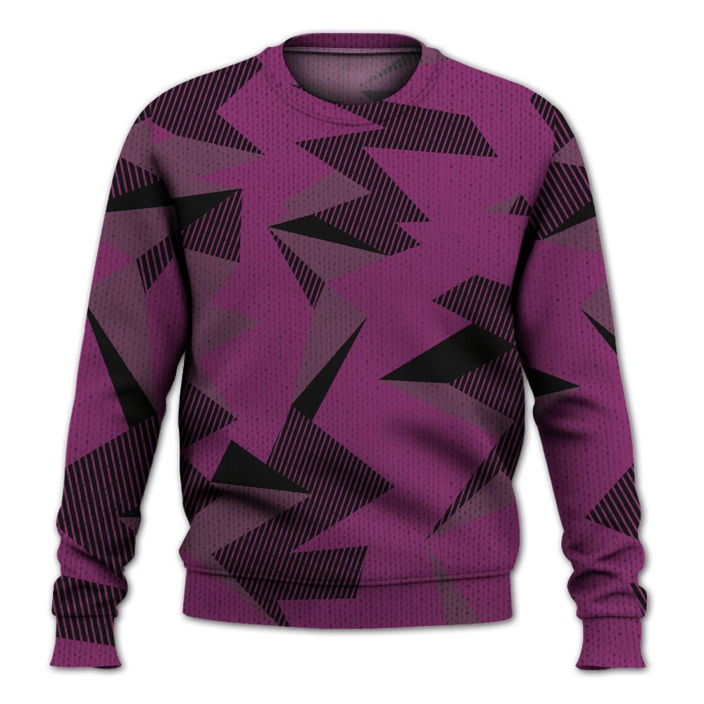Knitted Sweater To Match Air Max Sunder Gore Tex Bold Berry - Geometric Camouflage Pattern