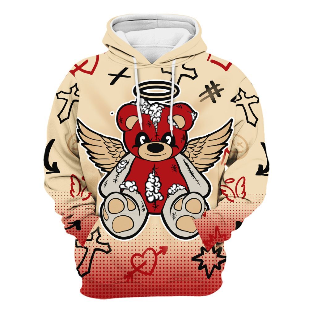 Hoodie To Match Dunk Low Strawberry Waffle - Gods Guides Me Bear Graphics All Over Print