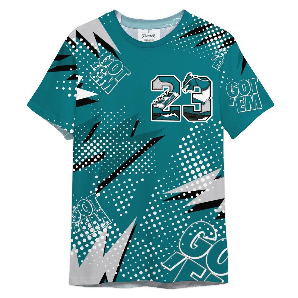 Dunkare Shirt Custom Name Number 23 5s Got'em, Oxidized Green 4s T-Shirt, To Match Sneaker Oxidized Green 4s Graphic Tee 1504 HDT