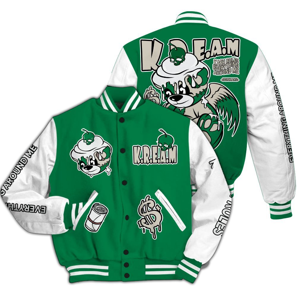 Varsity Jacket To Match Lucky Green 2s - Loot Bear All Over Print