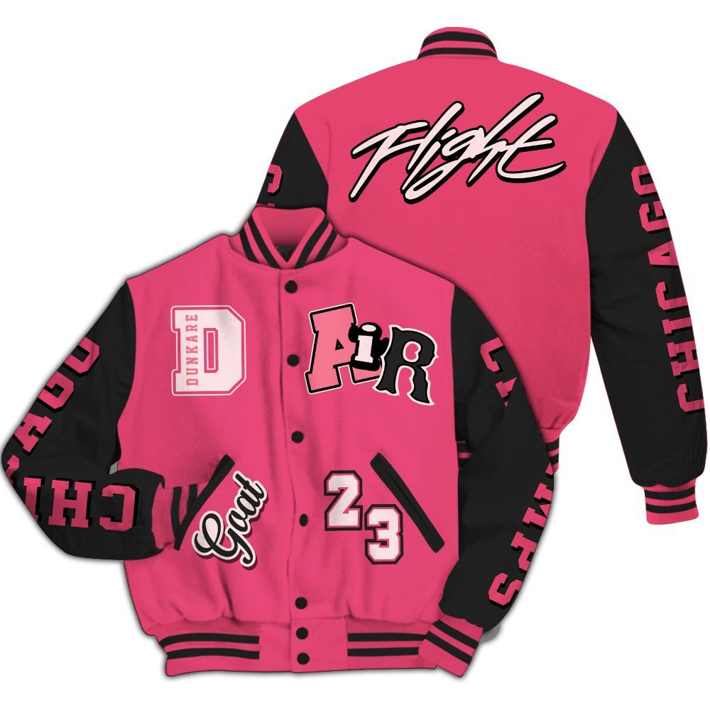 Varsity Jacket To Match A'One Hyper Pink - AIR Number 23 GOAT All Over Print
