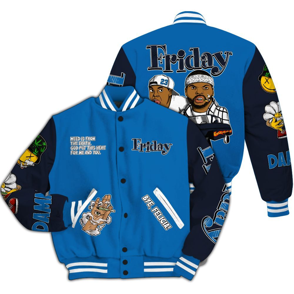 Varsity Jacket To Match 95 Big Bubble Slate - Friday Sneaker Stress Style All Over Print