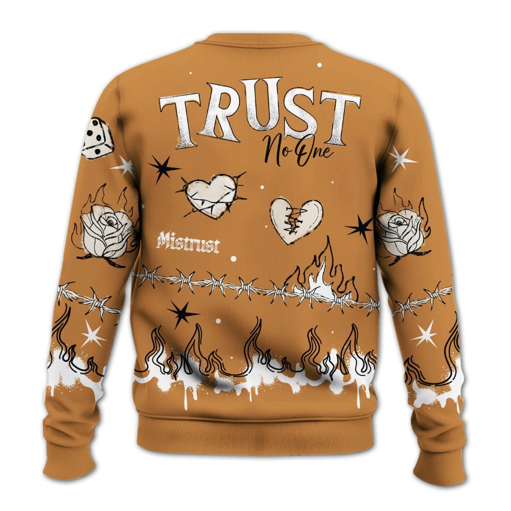 Sweatshirt To Match Dunk Low Nature Wheat Suede - Trust No One Snake-Bite Doodle Crayon All Over Print
