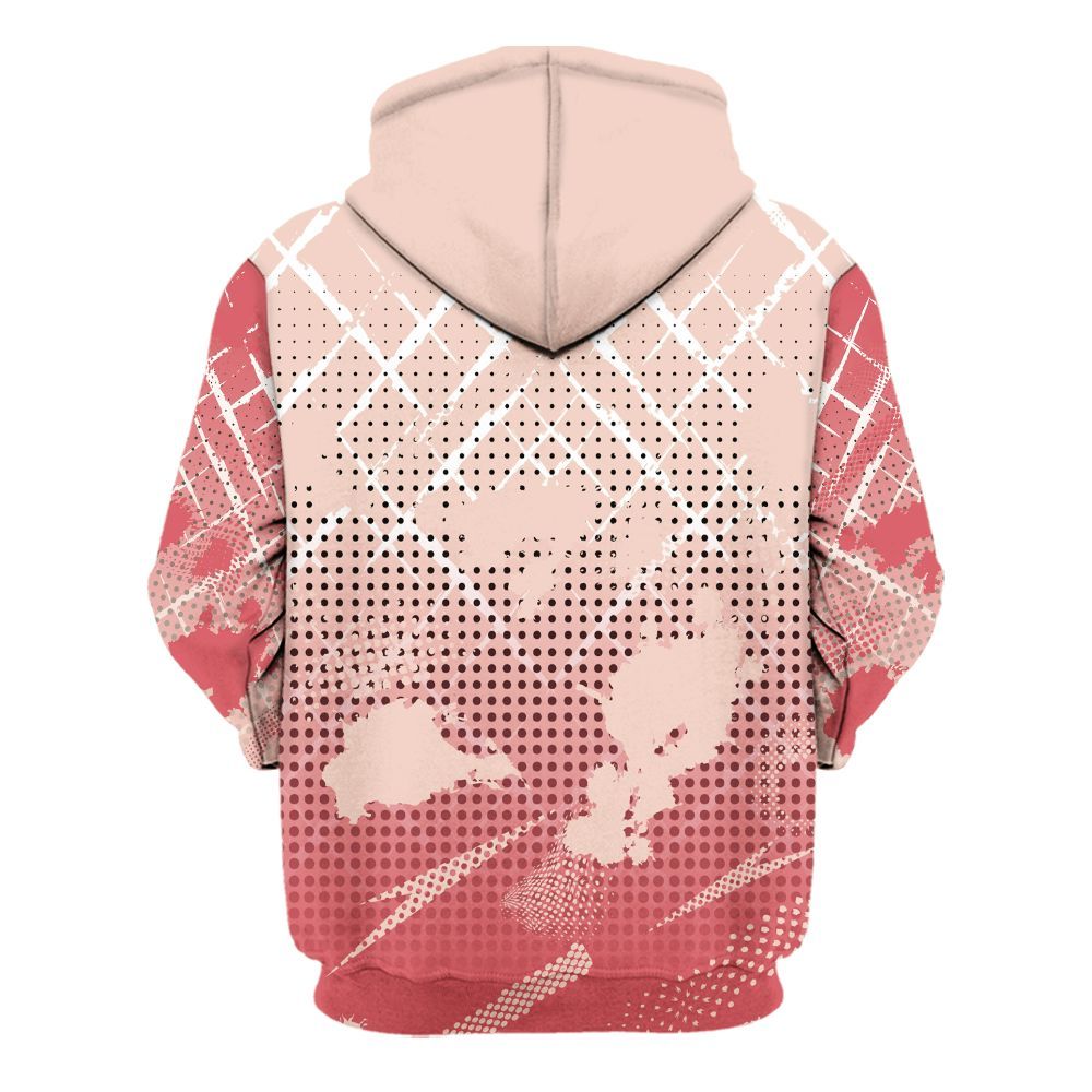 Hoodie To Match Washed Coral 2s Shirt, Halftone Stand Business Dripping All Over Print