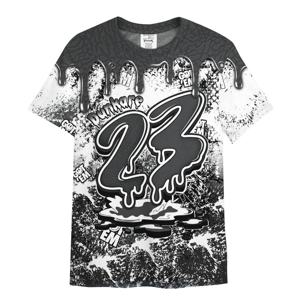 Shirt To Match Black Cat 3s - Dripping 23 Drip All Over Print