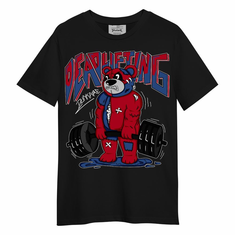 Shirt To Match Air Griffey Max Black Red Navy Blue 1s - Deadlifting Bear Unisex Shirt