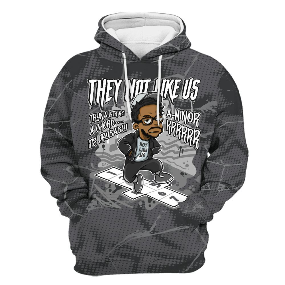 Hoodie To Match White Thunder 4s - Hopscotch Dislike Us Graphic Crack All Over Print