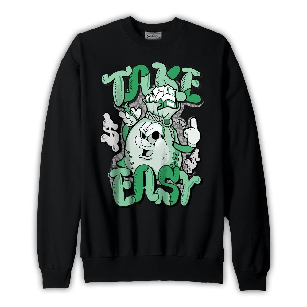 Sweatshirt To match Sweatshirt Take Easy, 3 Green Glow Sweatshirt To Match Sneaker 2404 PAT