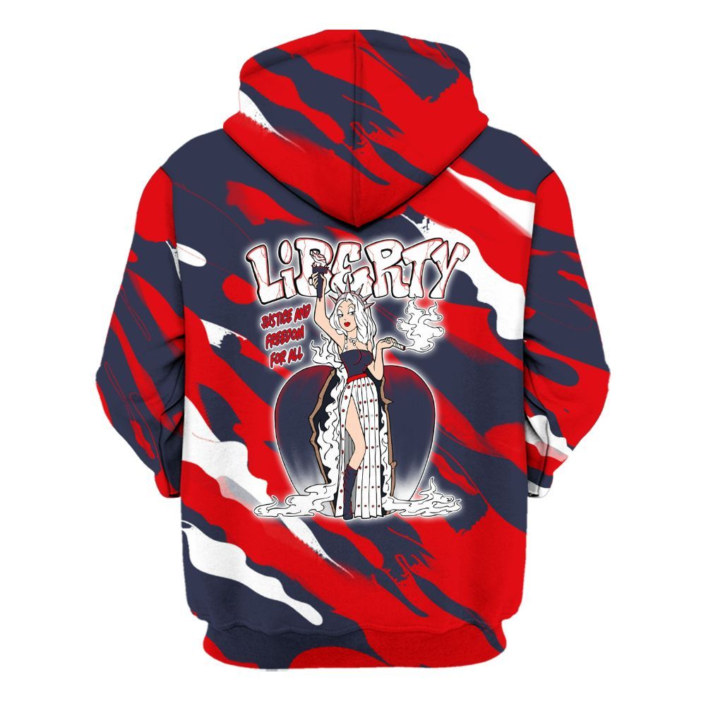 Hoodie To Match Low OG Howard University 1s - Midwest Cartoon Colored All Over Print