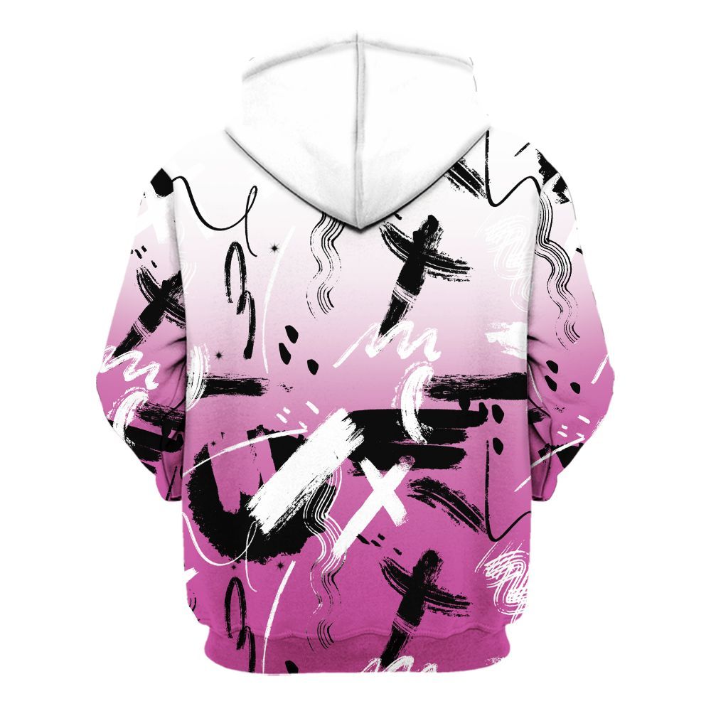 Hoodie To Match Dunk Low Active Fuchsia - Money Hustle Grind Pray All Over Print