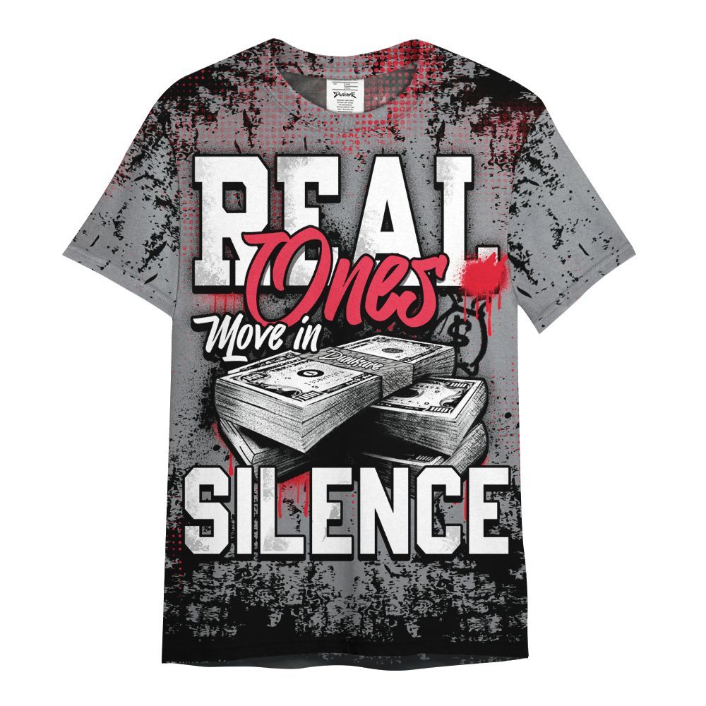 Shirt To Match Black Cement 3s - Move In Silence Money Street Retro All Over Print