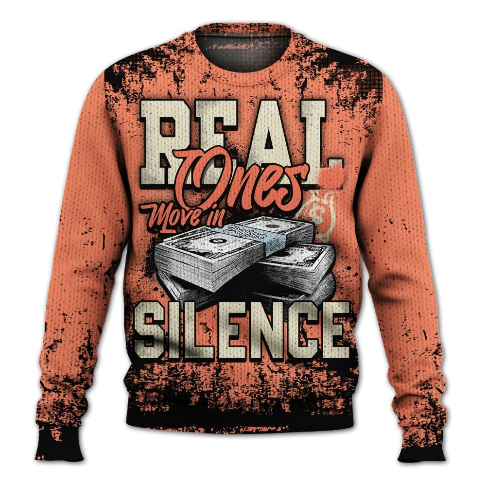 Knitted Sweater To Match DJ Khaled Crimson Bliss 5s - Move In Silence Money Street Retro