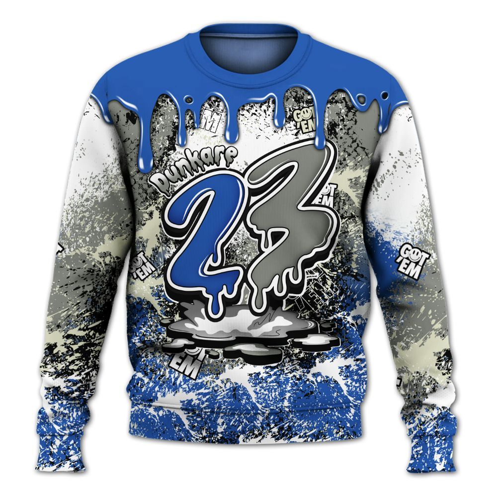 Sweatshirt To Match Lucky Shorts 3s - Dripping 23 Drip All Over Print