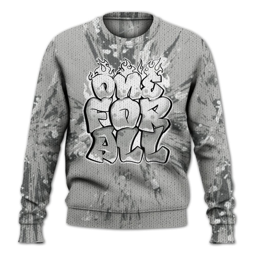 Knitted Sweater To Match Retro Wet Cement 4s - Ones For All Graphic Luxury