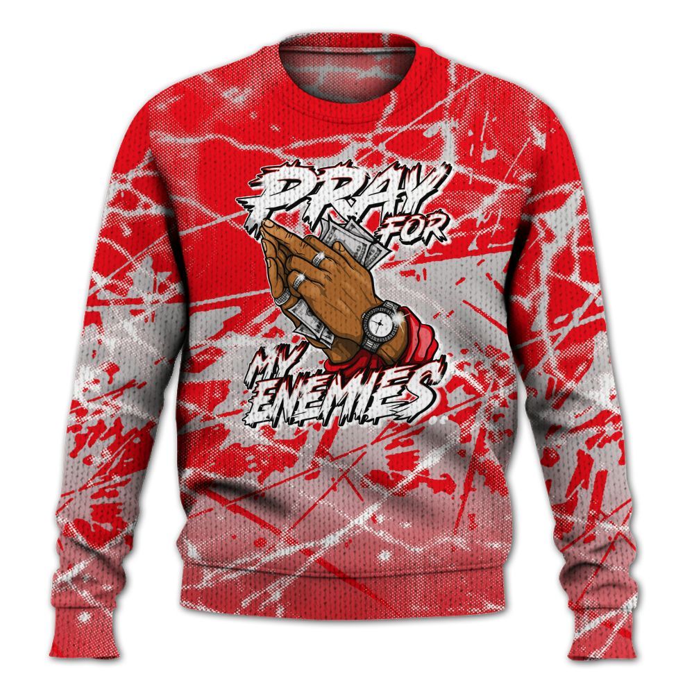 Knitted Sweater To Match Air Max 1 Low Poly - Prayed For Enemies Graphic