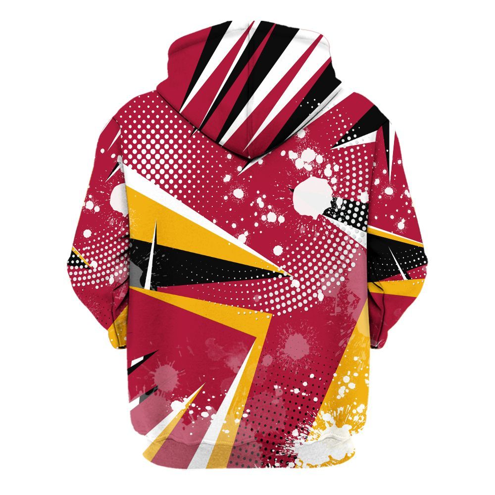 Hoodie To Match Cardinal 7s - Poly Trust No One Dripping All Over Print