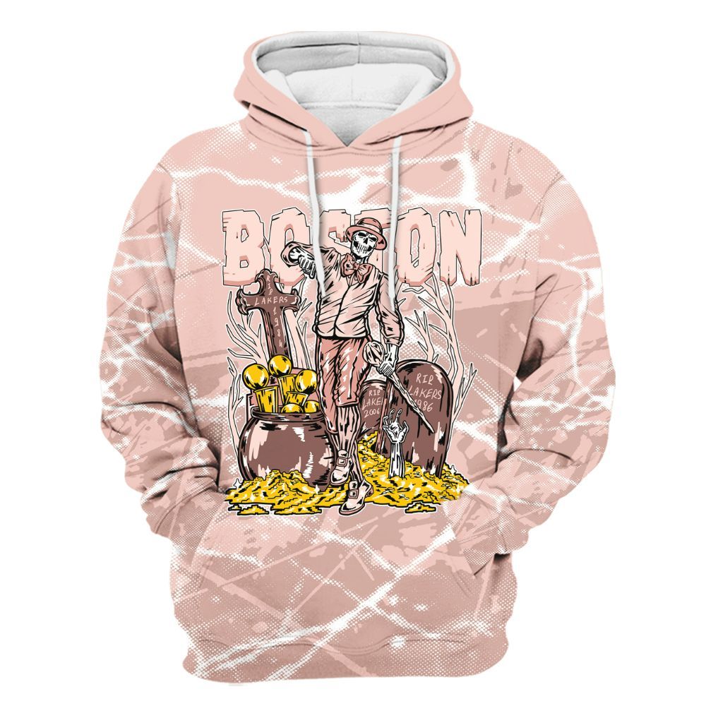 Hoodie To Match Low Legend Pink 11s - Goldrush Skeleton Profound All Over Print