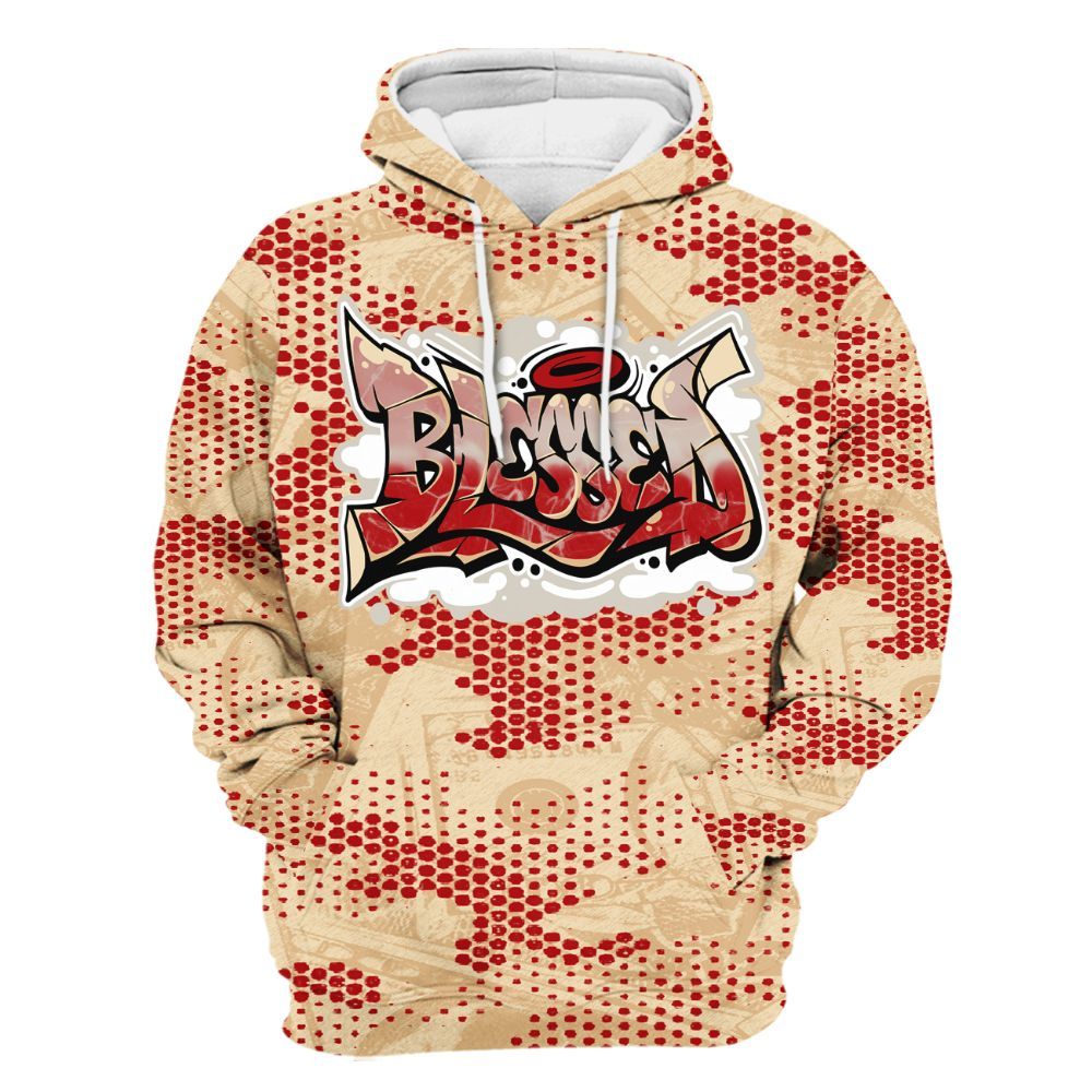 Hoodie To Match Dunk Low Strawberry Waffle - Blessing Graphic Banknotes All Over Print