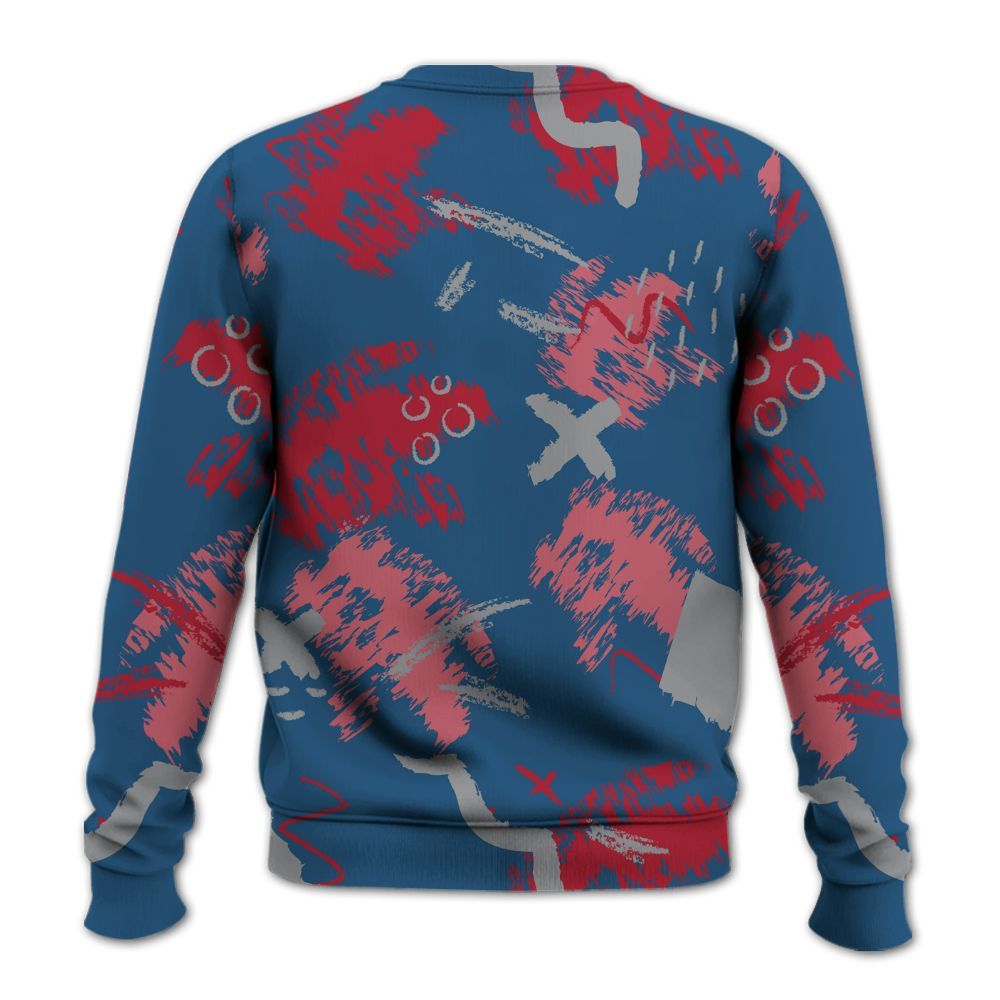 Sweatshirt To Match Rare Air 3s - Hustle Grind Pray Retro All Over Print