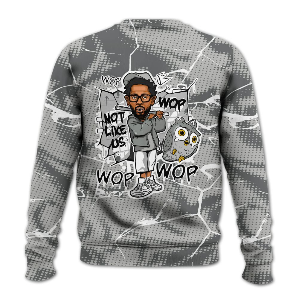 Sweatshirt To Match Retro Wet Cement 4s - None Like ComptonCity Graphic Crack All Over Print