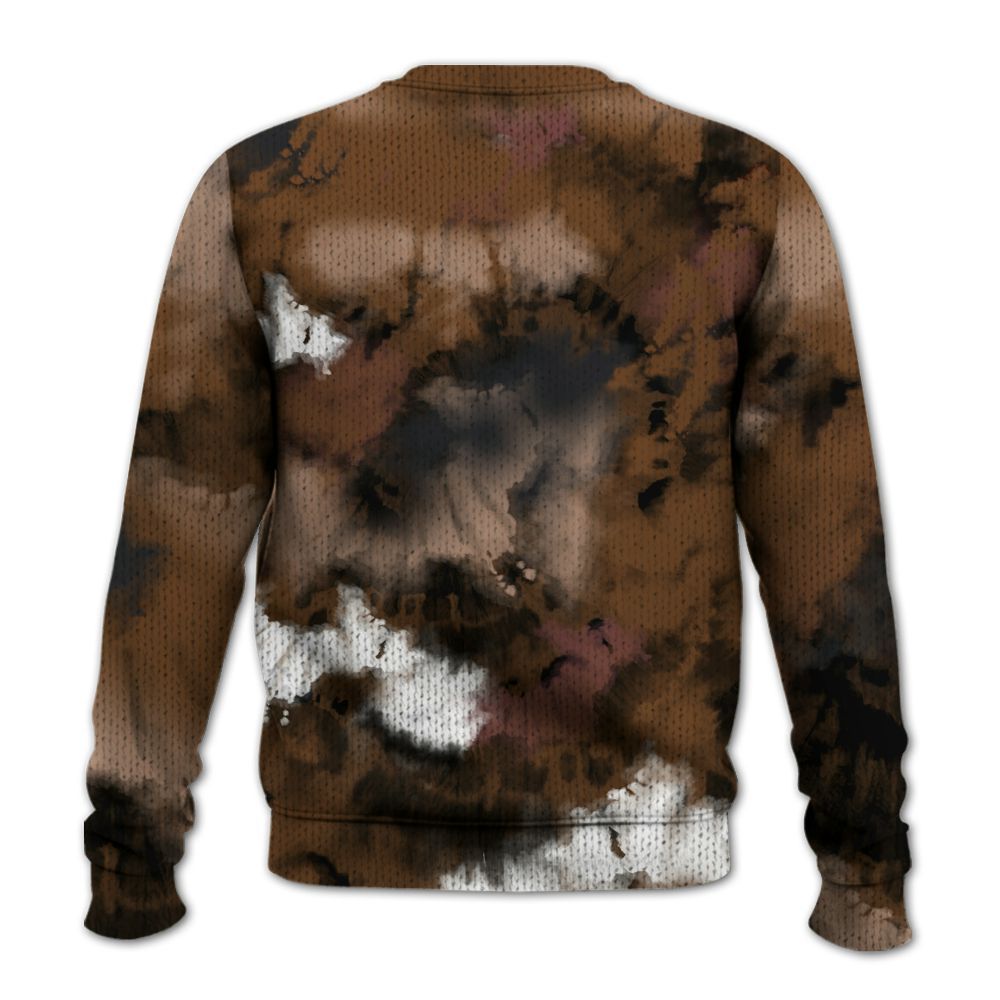 Knitted Sweater To Match Archaeo Brown 3s - SNEAKER Girl Money Drip Tie Dye