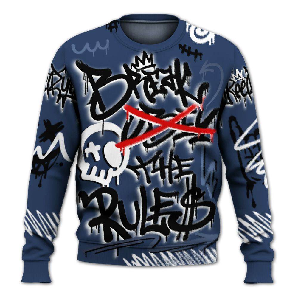 Sweatshirt To Match Low 85 Metallic Blue 1s - Break Rules Streetwear All Over Print