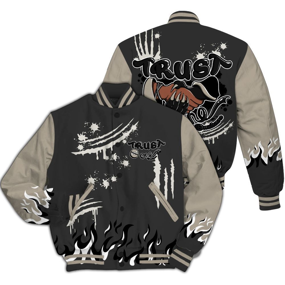 Varsity Jacket To Match RM Light Bone 4s - Graphic Trust No One All Over Print