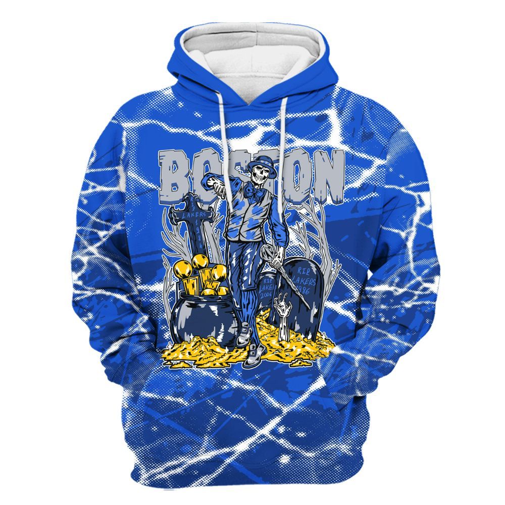 Hoodie To Match Air Foamposite One Royal - Goldrush Skeleton Profound All Over Print