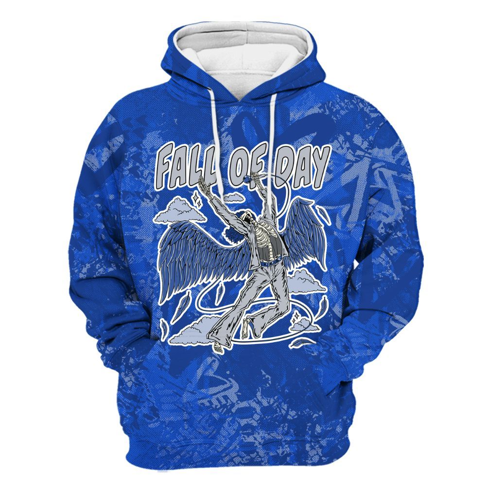 Hoodie To Match Air Foamposite One Royal - Fall Of Days Skeleton Heart All Over Print