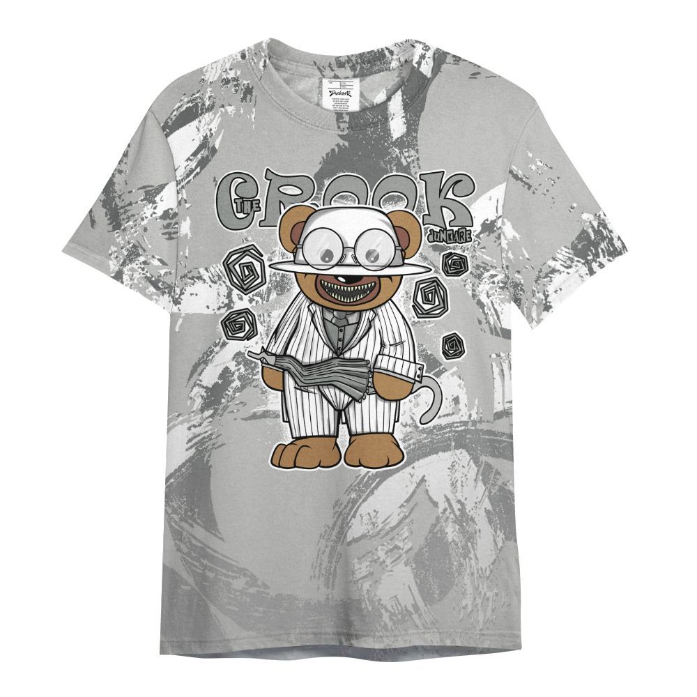 Shirt To Match Retro Wet Cement 4s - Swindler Bear Circle Slpash All Over Print